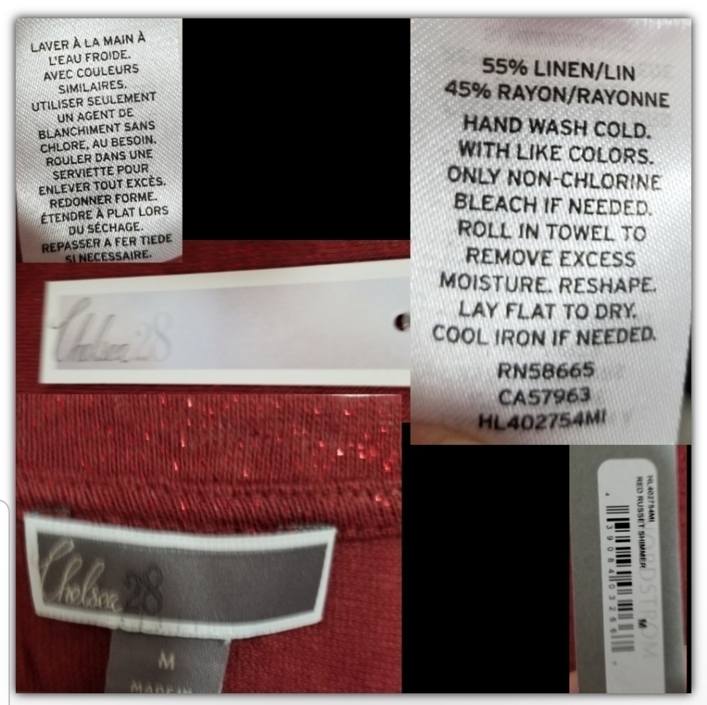 Nwt Chelsea 28 Tie Front Foil Top Size Medium Shimmery Top — image 3 of 3
